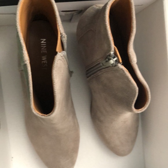 Nine West Gray Suede Tristan Ankle Boots - Picture 12 of 12
